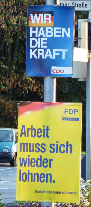 CDU FDP Plakate